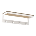 Käterätihoidja seinale koos riiuliga 10x40 cm valge