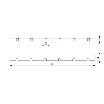 Käterätikuhoidja seinale 60 cm must