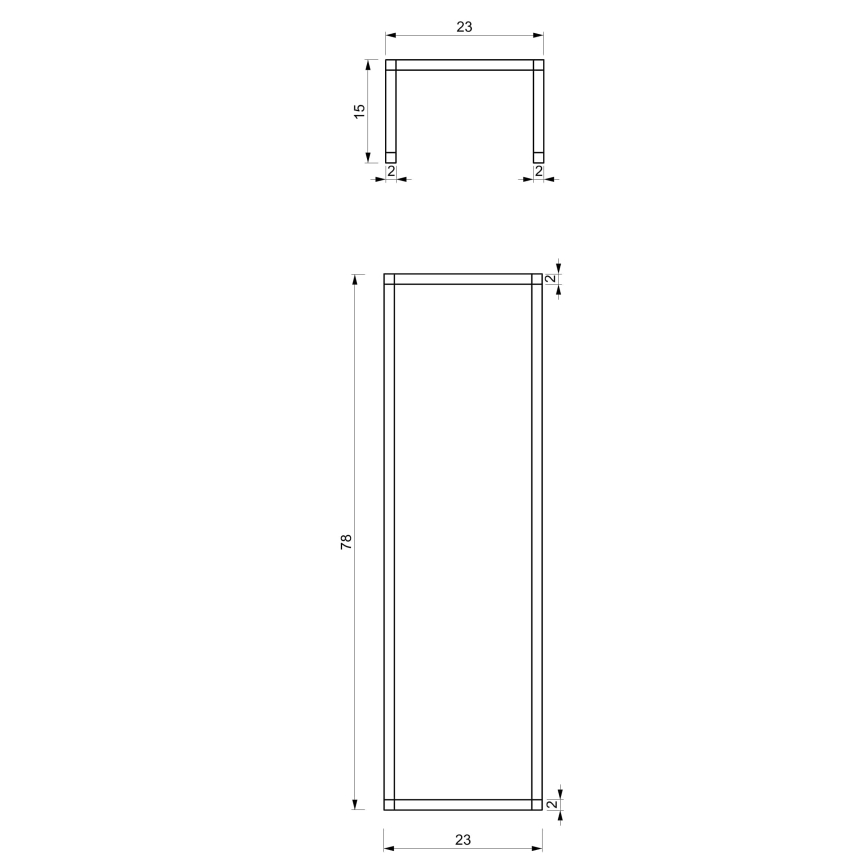 Käterätikuhoidja seinale 78x23 cm must