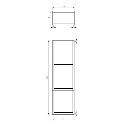 Käterätikuhoidja seinale 78x23 cm valge