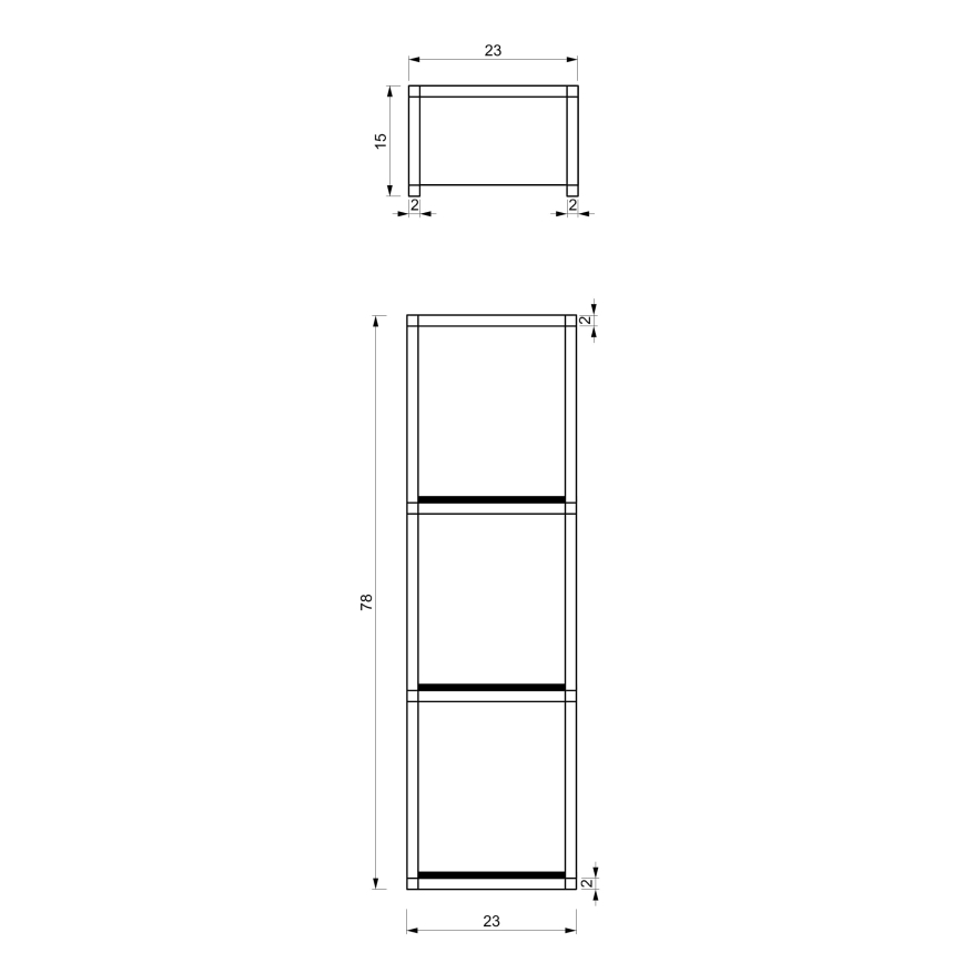 Käterätikuhoidja seinale 78x23 cm valge