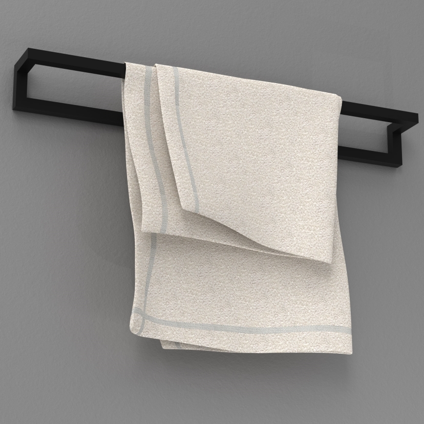 Käterätikuhoidja seinale 7x60 cm must