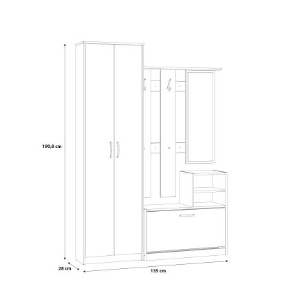 KAVI esikusein peegliga, artisan-tamm