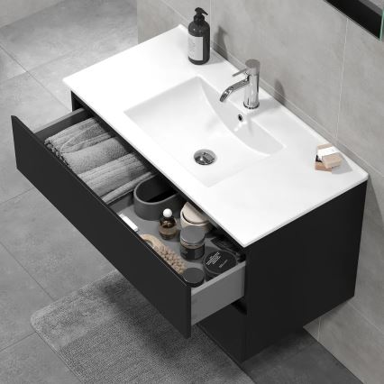 KENWOOD vannitoakapp koos valamuga 91x50x45 cm must
