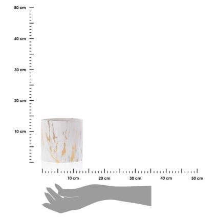 Keraamiline lillepott MARBELA 13x13 cm valge/kuldne
