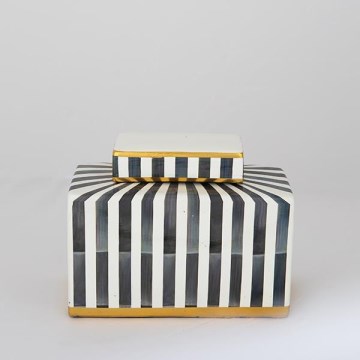 Keraamiline purk 20,5x16x9 cm sinine/valge/must