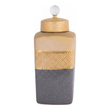 Keraamiline purk 30x14,5x14,5 cm hall/kuldne