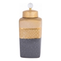 Keraamiline purk 36x16,5x16,5 cm, hall/kuldne