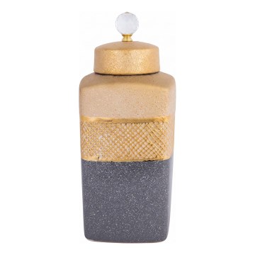 Keraamiline purk 36x16,5x16,5 cm, hall/kuldne