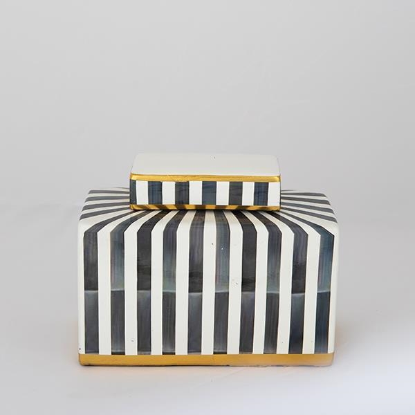 Keraamiline vaas 20,5x16x9 cm sinine/valge/must