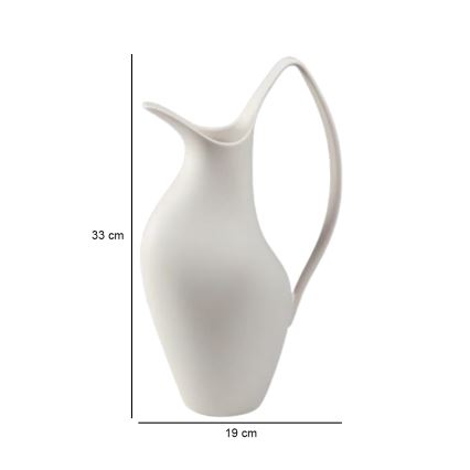 Keraamiline vaas 33x17x19 cm, valge