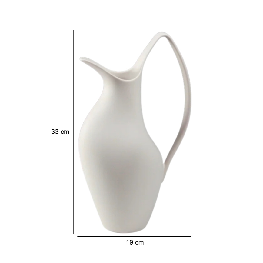 Keraamiline vaas 33x17x19 cm, valge
