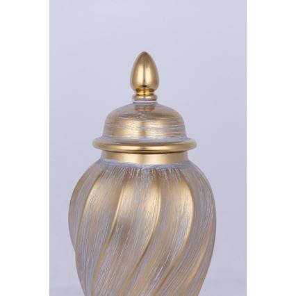Keraamiline vaas 40,8x17,5 cm kuldne/hall