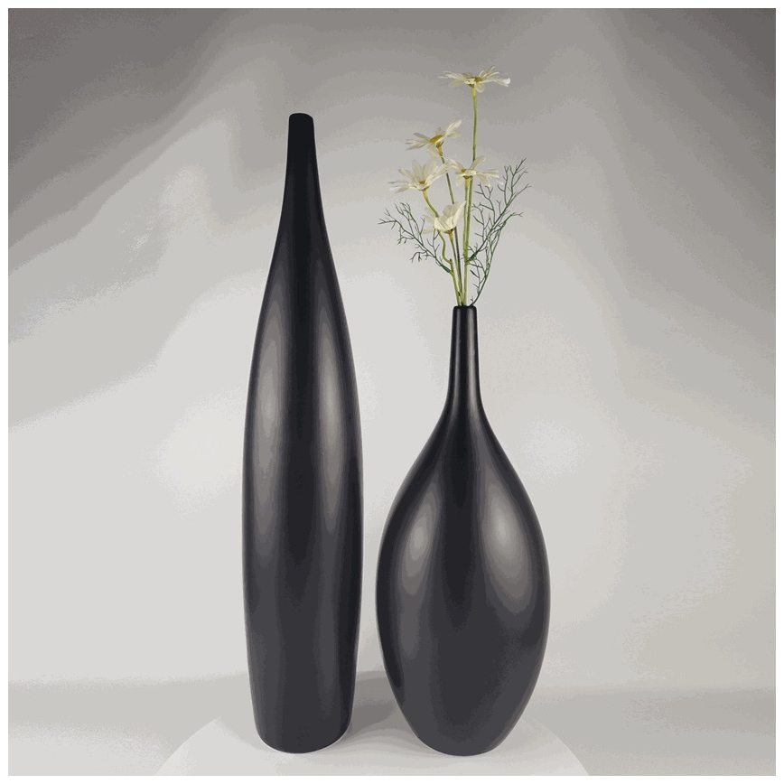 Keraamiline vaas 70 cm matt-must