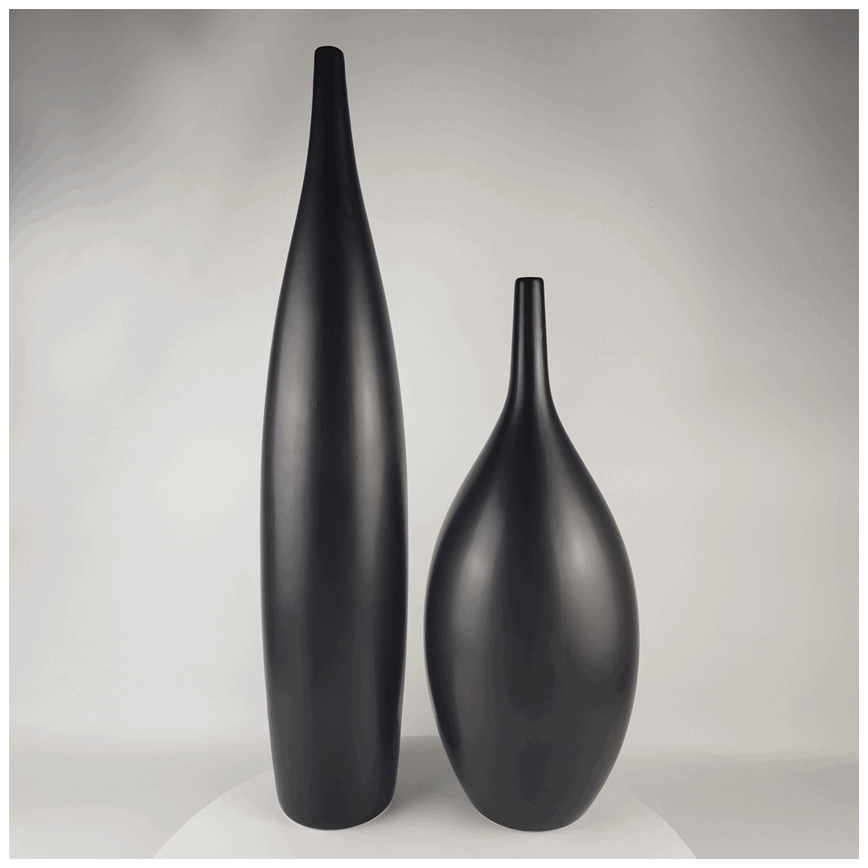 Keraamiline vaas 70 cm matt-must