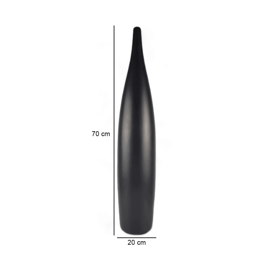 Keraamiline vaas 70 cm matt-must
