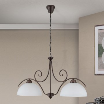 ketiga kroonlühter RULA 2xE27/40W/230V valge/pronks