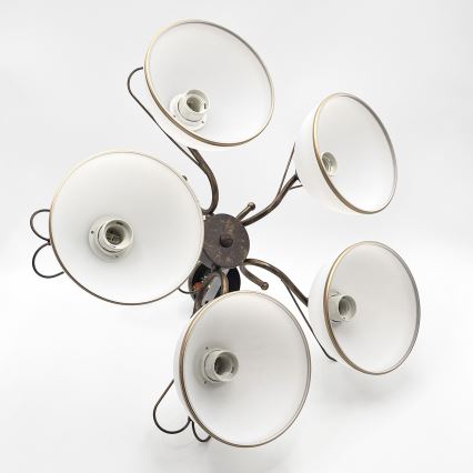 Ketiga lühter COBRA 5xE27/60W/230V pronks/patina