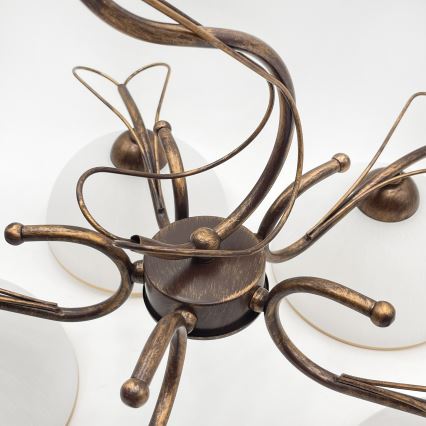 Ketiga lühter COBRA 5xE27/60W/230V pronks/patina