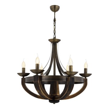 Ketiga lühter KOBE 6xE14/40W/230V pruun