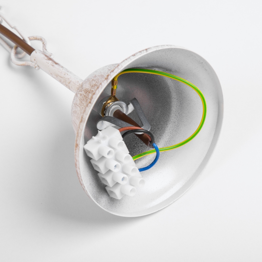 Ketiga lühter MALBO 8xE14/10W/230V valge/kuldne/patina