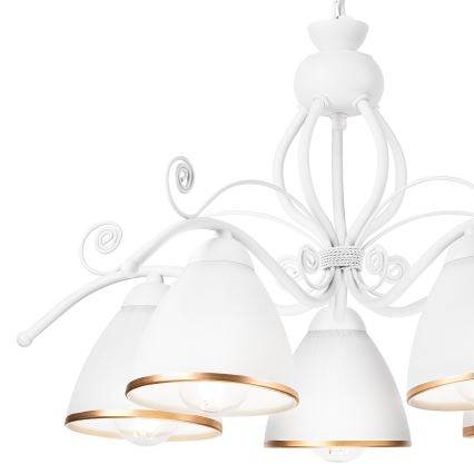 Ketiga lühter RETRO II 5xE27/60W/230V valge