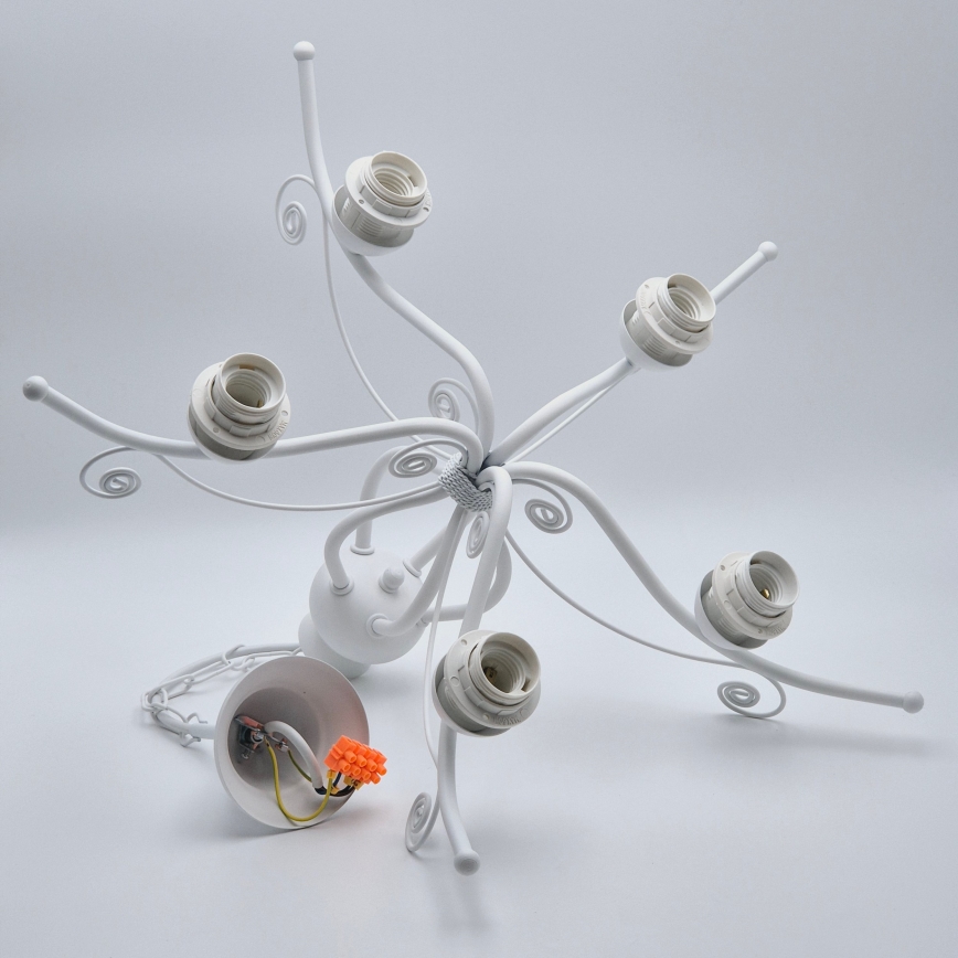 Ketiga lühter RETRO II 5xE27/60W/230V valge