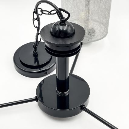 Ketiga lühter ROSA 3xE27/60W/230V must/hall