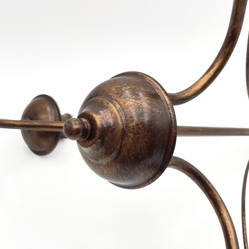 Ketiga rippuv lühter ANTON 3xE14/15W/230V, pronksviimistlusega