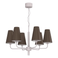 Ketiga rippuv lühter TORTOLA 6xE14/15W/230V pruun/kreem
