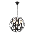 Ketiga riputatav lühter IRONBALL 3xE27/40W/230V must
