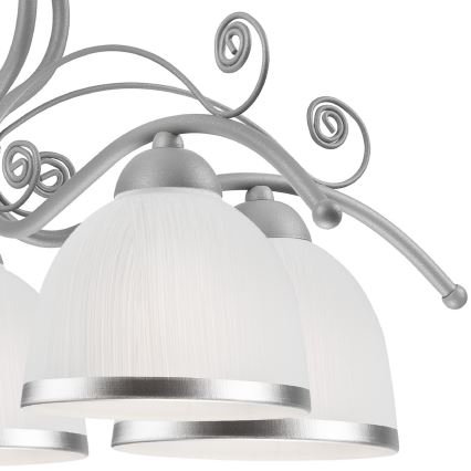 Kettaga lühter RETRO II 5xE27/60W/230V hõbedane