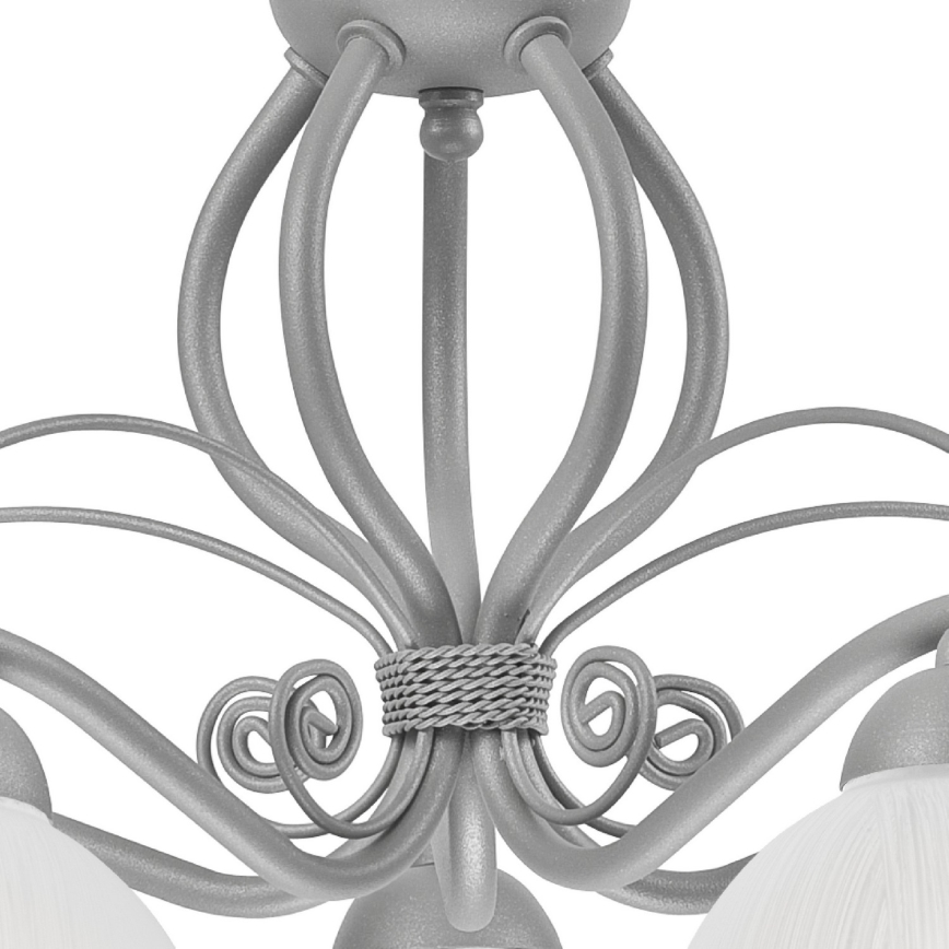 Kettaga lühter RETRO II 5xE27/60W/230V hõbedane