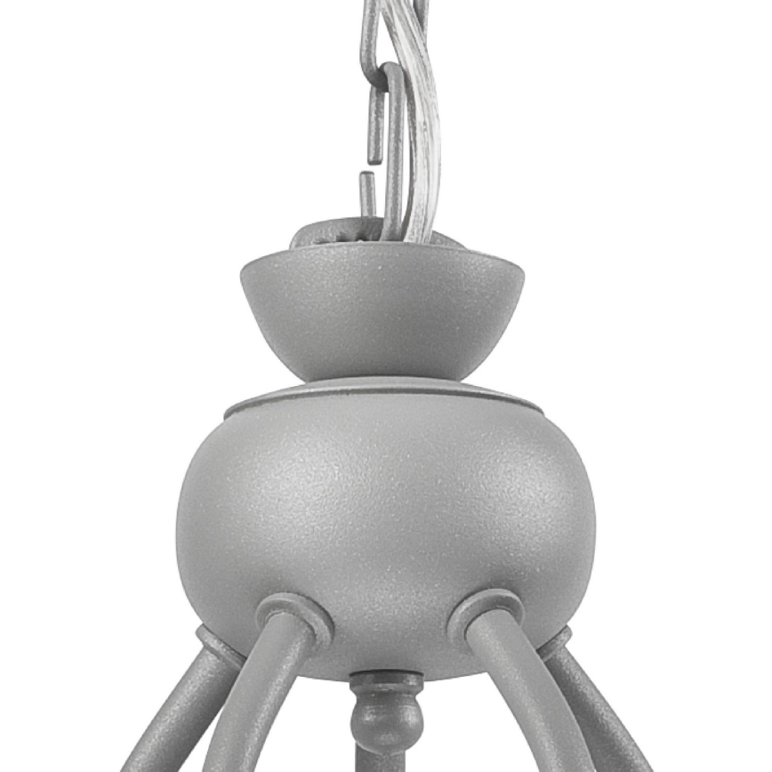 Kettaga lühter RETRO II 5xE27/60W/230V hõbedane