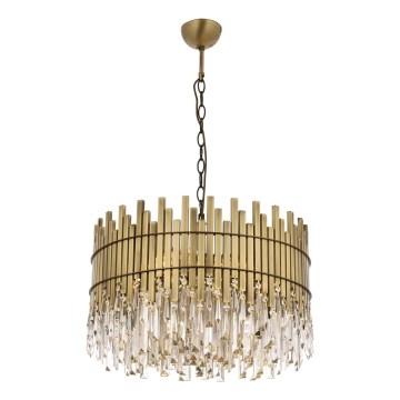 Kettlamp CRYSTALLINE 8xE27/40W/230V, läbimõõt 60 cm, messing