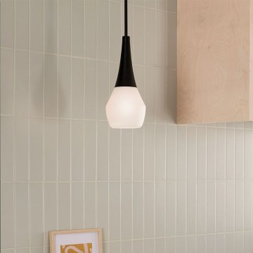 Kichler - DEELA varrega ripatslühter 1xE27/60W/230V läbimõõt 17,8 cm must