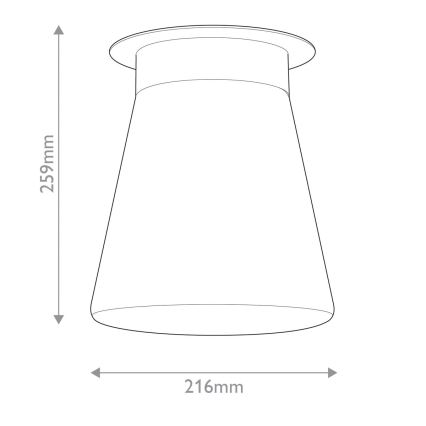 Kichler - laelamp ALBERS 1xE27/40W/230V, läbimõõt 21,6 cm, must
