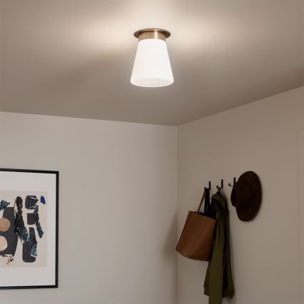 Kichler - laelamp ALBERS 1xE27/40W/230V, läbimõõt 21,6 cm, pronksviimistlus