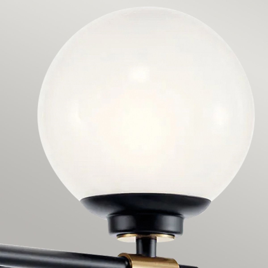 Kichler - LED vannitoa seinavalgusti BENNO 2xLED/3W/230V must/kuldne IP44