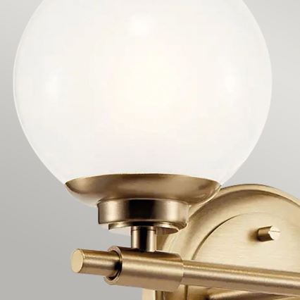 Kichler - LED Seinavalgusti vannituppa BENNO 2xG9/3W/230V IP44 messing