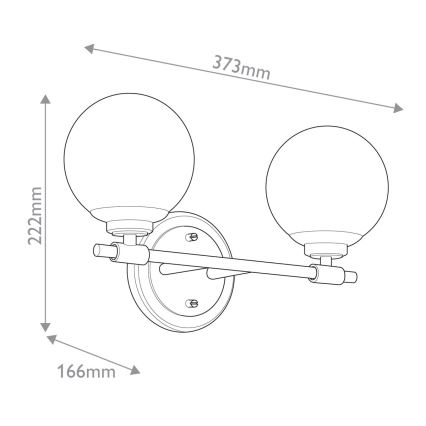 Kichler - LED Seinavalgusti vannituppa BENNO 2xG9/3W/230V IP44 messing