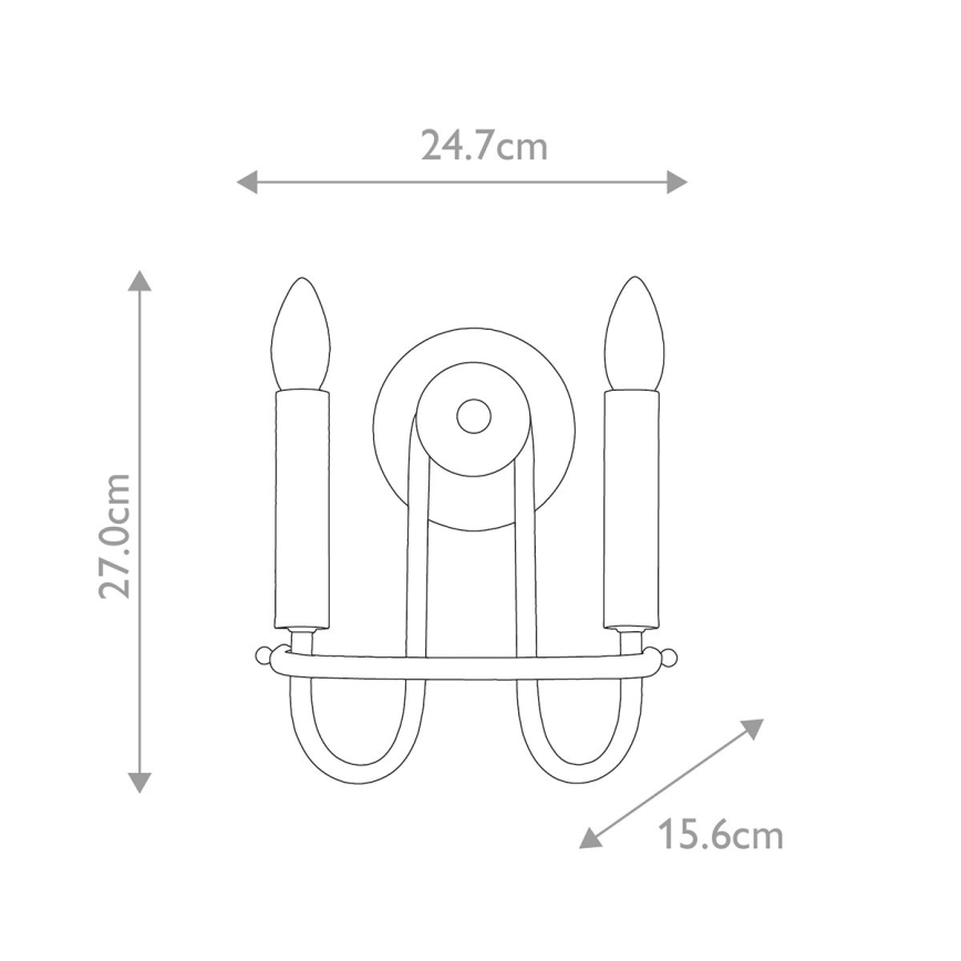 Kichler - Seinavalgusti CAPITOL HILL 2xE14/40W/230V kuldne