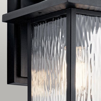 Kichler - Väli seinavalgusti CAPPANNA 1xE27/60W/230V IP44 must