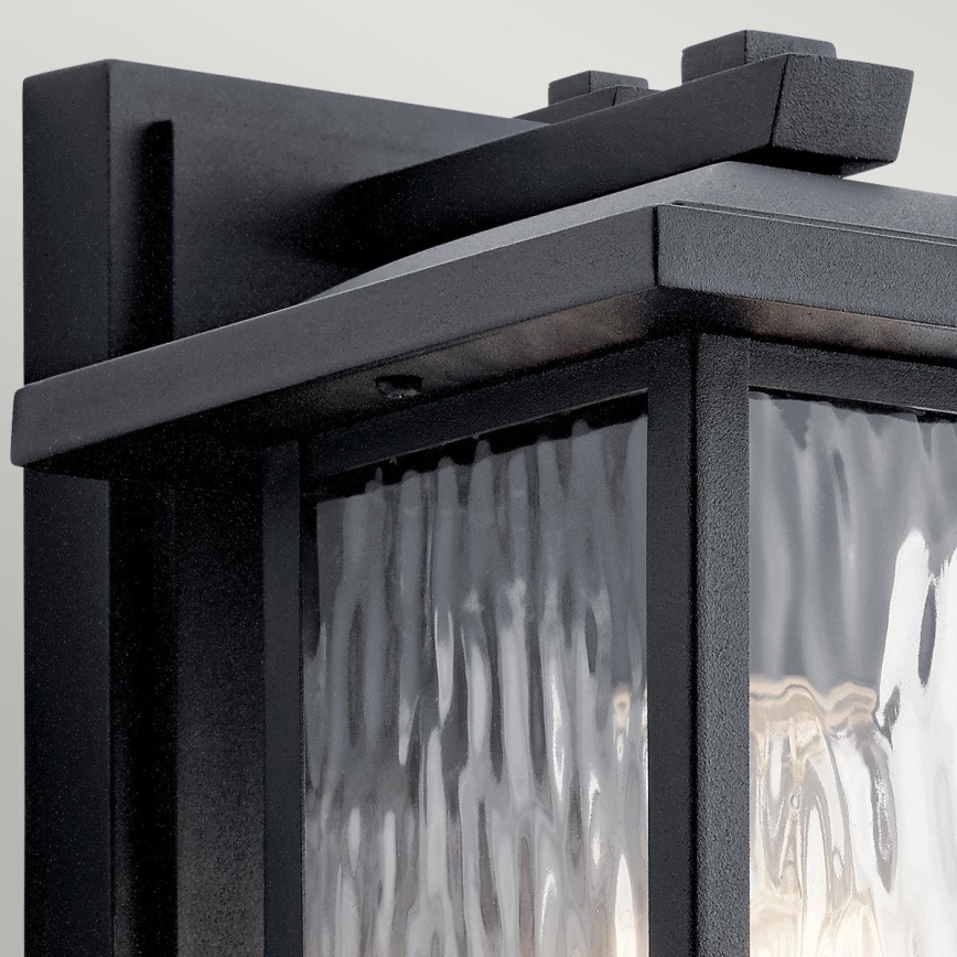 Kichler - Väli seinavalgusti CAPPANNA 1xE27/60W/230V IP44 must