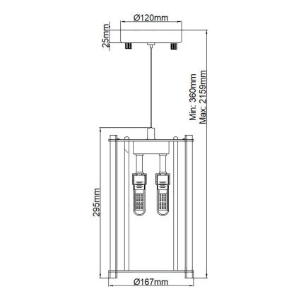 Kichler - LED Lühter vannituppa CRYSTAL SKYE 2xG9/3W/230V IP44