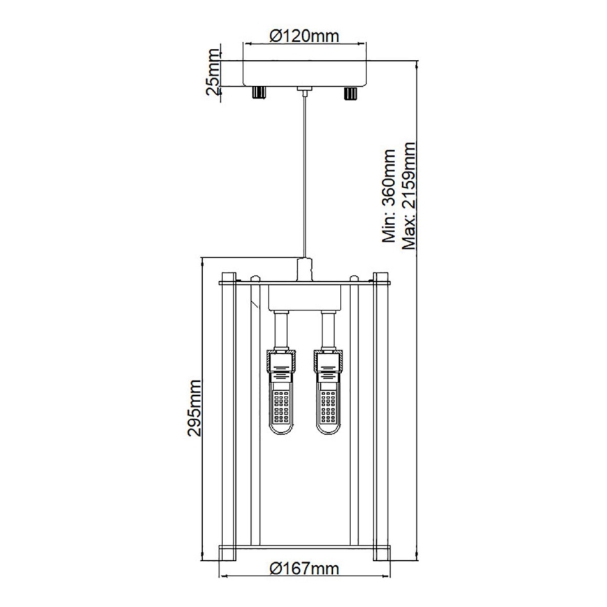 Kichler - LED Lühter vannituppa CRYSTAL SKYE 2xG9/3W/230V IP44