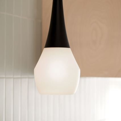 Kichler - DEELA varrega ripatslühter 1xE27/60W/230V läbimõõt 17,8 cm must