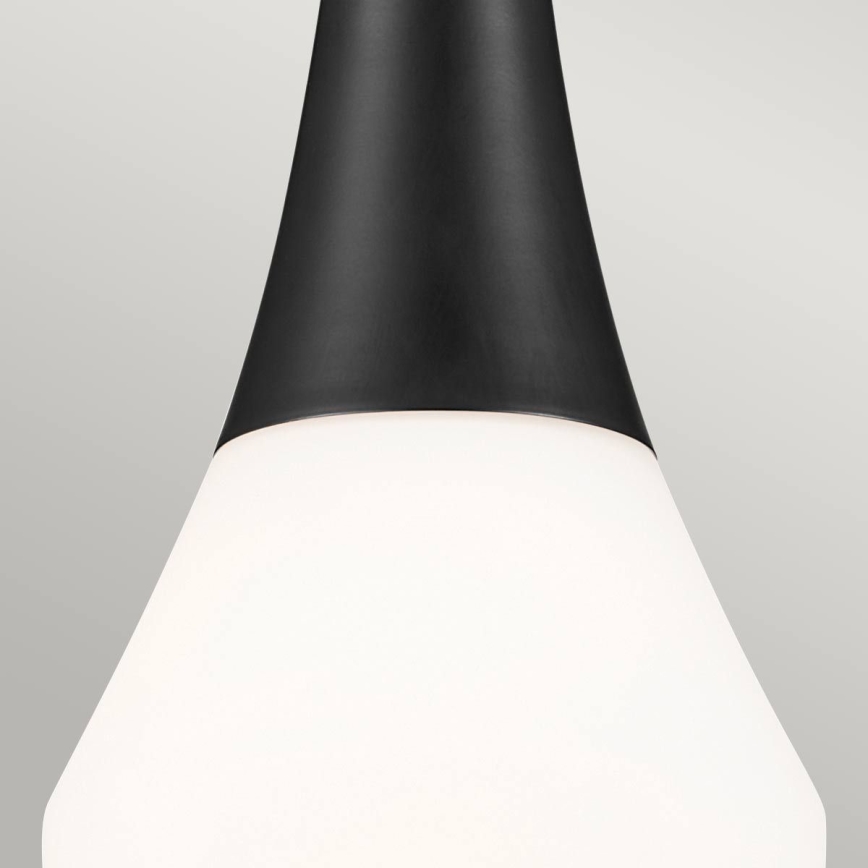 Kichler - DEELA varrega ripatslühter 1xE27/60W/230V läbimõõt 17,8 cm must