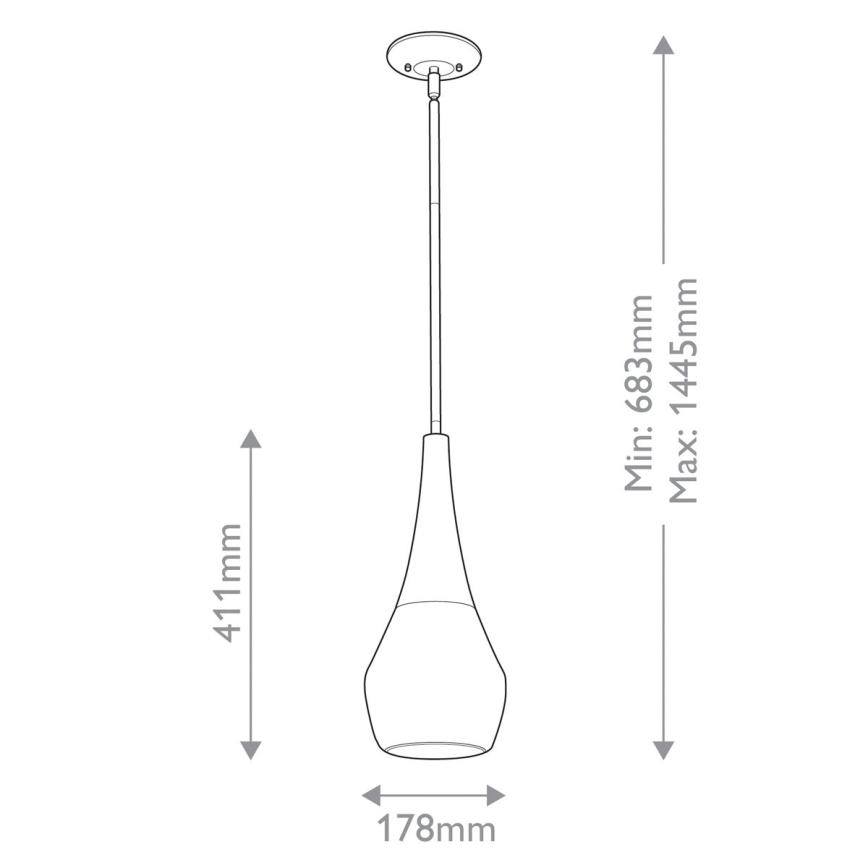 Kichler - Ripplühter DEELA 1xE27/60W/230V d. 17,8 cm messing