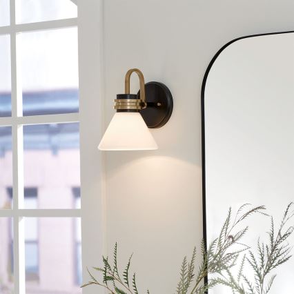 Kichler - LED Seinavalgusti vannituppa FARUM 1xG9/3W/230V IP44 must/messing
